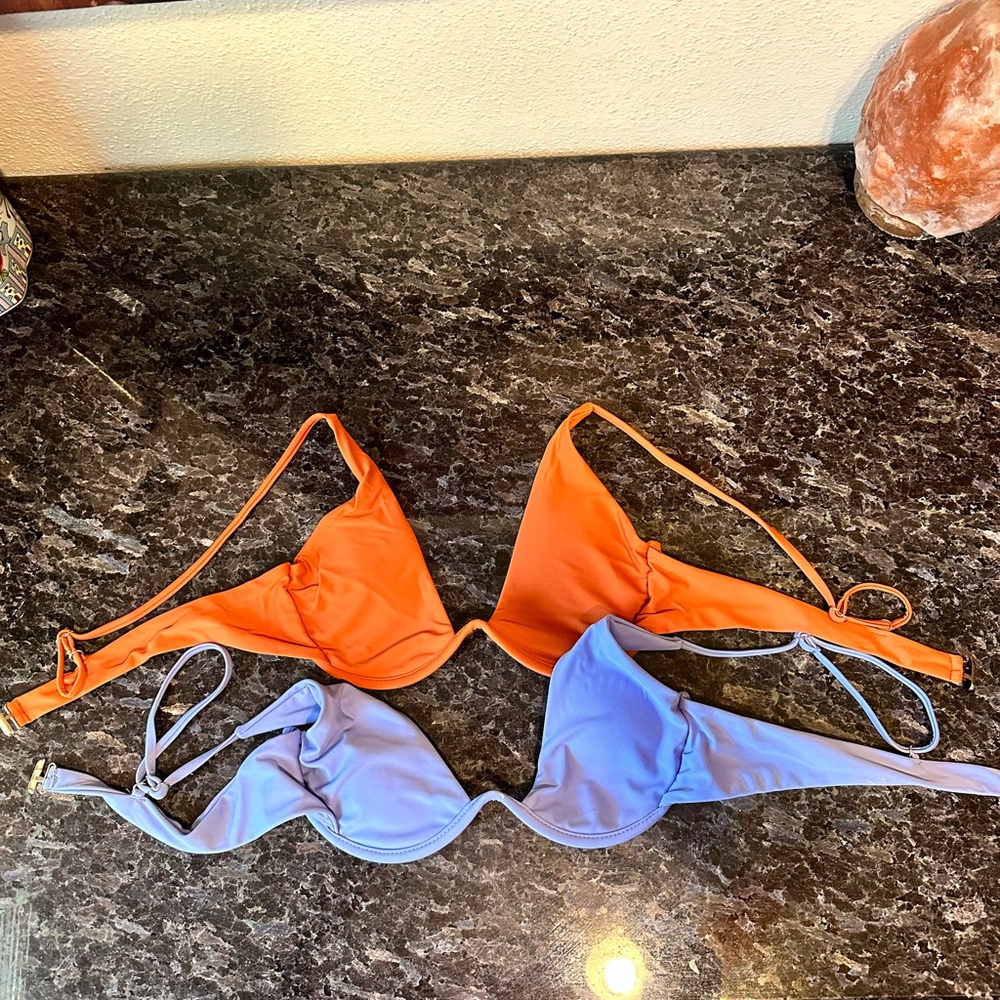 Orange and Purple Bikini Tops
